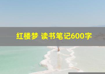 红楼梦 读书笔记600字